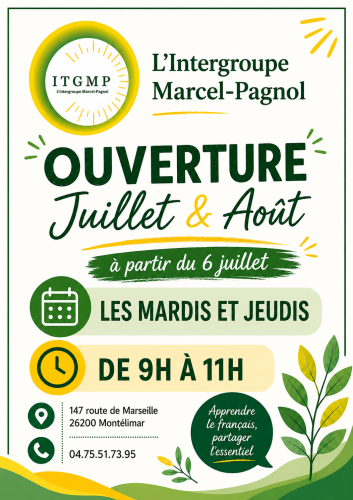 Intergroupe Marcel Pagnol - modifications des horaires pour l'été